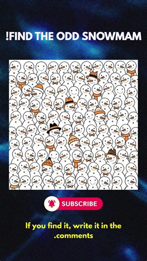 “FIND the ODD Snowman — 5s Challenge! ❄️🧠 #shorts”