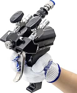 Polyurethane Foam Spray Gun P2 Air Purge PU Foaming Injection AB Two-Component High Pressure Coating Spray Gun Wall Roof Construction with Accessory Kit SDRTOP