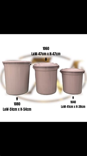 Osaka Plastic Drum with Cover -is a multi-purpose container, often used for water storage or other household needs, made from durable plastic. It typically comes with a lid for secure closure and is available in various sizes and colors. Description: Material: High-density polyethylene (HDPE), known for its durability and resistance to impact. Capacity: Available in various sizes, including 40, 60, 80, and 105 liters. Design: Features a secure-fit lid to prevent spills and contamination. Color O