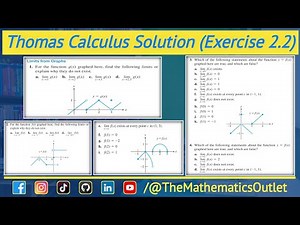 Evaluate limits from a graph urdu hindi | Thomas calculus exercise 2.2 Q1 to Q4 || Lec 7