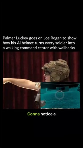 Business | Tech | Innovation on Instagram: "😲 Anduril founder Palmer Luckey went on Joe Rogan to show what his new AI helmet can do, and it’s a glimpse into the future of warfare. The helmet, called EagleEye, combines real-time maps, threat detection, thermal vision, RF sensing, spatial audio, and drone control. It fuses data from all sensors into one interface, giving the soldier full battlefield awareness. Luckey says it’s not just a tool, but a full command center on your head. It’s already