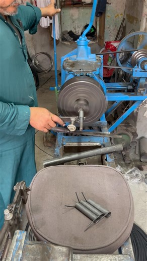 Vintage Lathe Crafting a Jumping Swing Tension Spring | Old School Engineering Skills #shorts