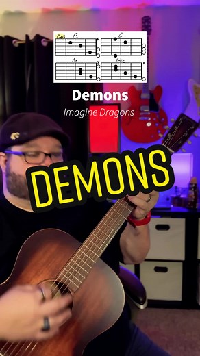 Imagine Dragons Demons Guitar Tutorial with Martin Guitar