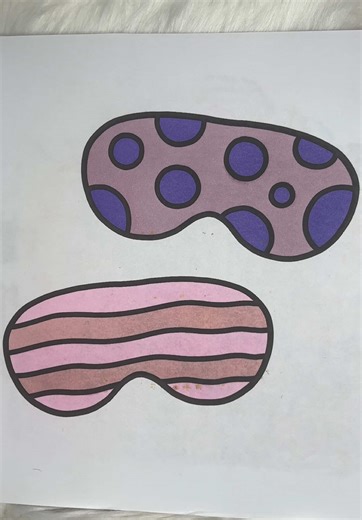 Coloring: ✨😴Eye masks😴✨ #fyp #coloring #ohuhumarkers #satisfyingvideos #asmrsounds