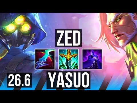 ZED vs YASUO (MID) | 59K damage | TR Challenger | 26.6