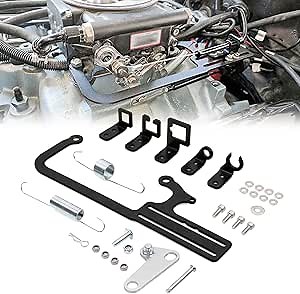 RYANSTAR RACING 304147 Carburetor Throttle Cable Mount EZ-EFI Cable Mount Kit Compatible TH350 C10 700R4, Automatic Transmission TV Cables Transmissions Throttle Bracket