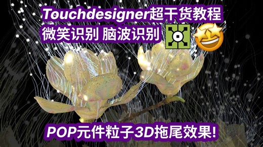 最新POP元件教程！模型粒子三维拖尾效果 下 | Touchdesigner教程 | 引玉课堂 | 数字媒体艺术