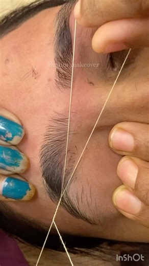 Eyebrow threading tutorial/ Eyebrow threading for beginners #shorts #viralvideo #eyebrows #threading