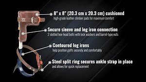 Klein Tools Tree Climber Set 2-3/4-Inch Gaffs, 15 to 19-Inch CN1907AR