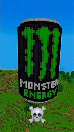 Minecraft energy drink build battle 😱 😳. #minecraft #shorts
