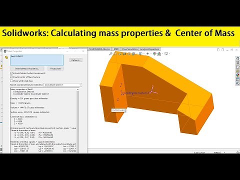 Solidworks tutorials for beginners 15| Finding center of mass and mass properties