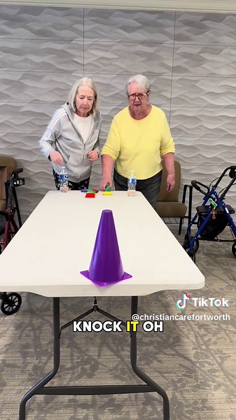 Exciting Water Bottle Cone Challenge for Seniors