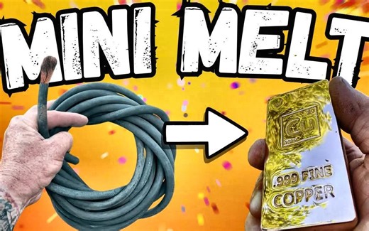 [bigstackd casting] 废电缆中的铜条 - 小型熔化 - 粉碎和铣削 - metal