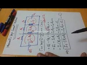 الدوائر الكهربائية قانون ماكسويل Maxwell loop current method | حل مسالة