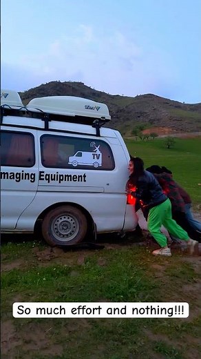 Pushing cars stuck in mud #travel