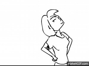 Girl farts animation on Make a GIF