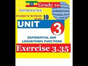 Mathematics Grade 10 Unit 3 Exercise 3.35(PH Scale) ‪@mathT_21‬