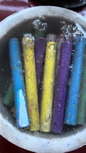 satisfying chalk Dipping into water ASMR sounds 42
