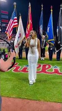 Chloe Bailey FULL performance of the National Anthem at the World Series Game 3 2022 | #chloebailey
