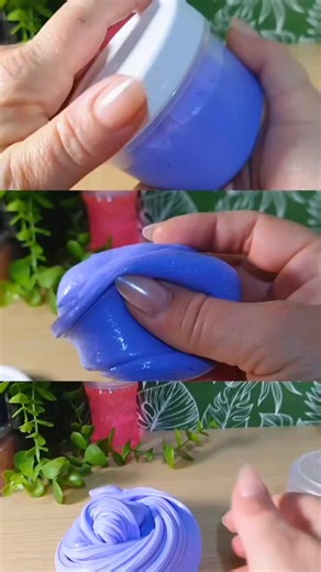 Beautiful violet slime, thick and glossy with crunchy sounds amd loud pops #asmr #slimes #viral #fyp