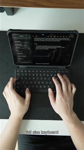 A detachable backlit keyboard and multi-touch trackpad that snaps right onto your iPad.