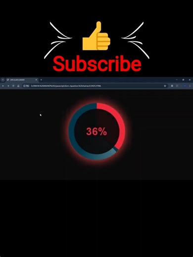 🎨 HTML CSS & JS CIRCULAR PROGRESS LOADER #coding #htmlcssjs #webdesign #shorts