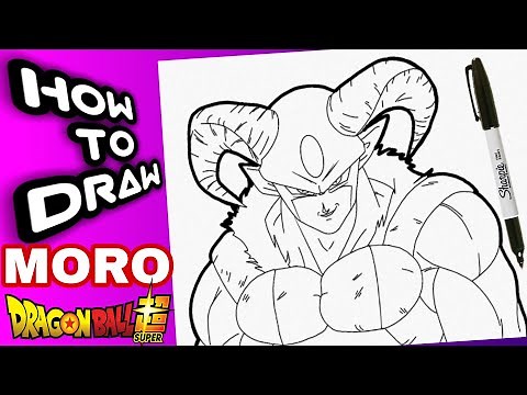 HOW TO DRAW MORO | DRAGON BALL SUPER | STEP BY STEP | como dibujar a moro de dragon ball super