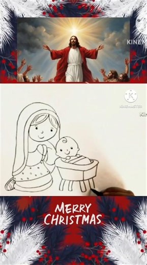 Jesus birth drawing #easy baby Jesus Drawing #Christmas drawing