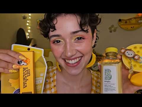 ASMR Spa Sleepover 🍌 Banana Themed Pampering (scalp massage, hair wash, personal attention)