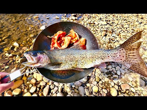 Catch n’ Cook Trout For Breakfast!? ( Cooked with Bacon!)