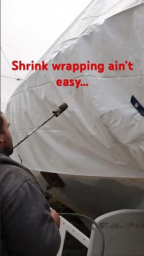 DIY Shrink Wrap Project Boat For Winter #diy #boatbuild #winterincanada r