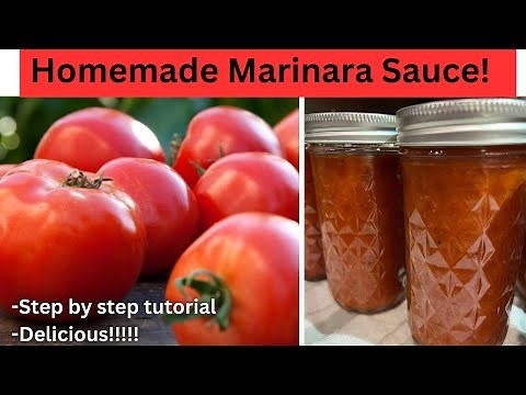 How To Make & Can Marinara Sauce From Fresh Tomatoes | Step by step tutorial | DELICIOUS!