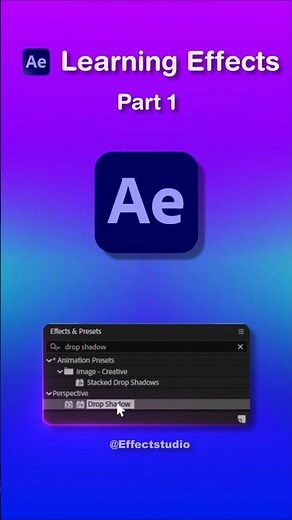 How to creat drop shadow in after effect