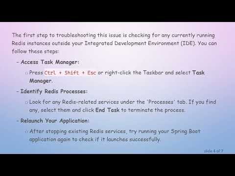 Fixing the java.lang.RuntimeException Error When Starting Redis on Windows