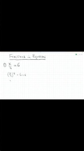 Fractions in Equations Made Easy | Easy Math Short