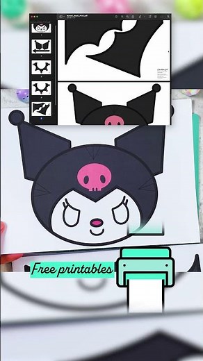 Get Your Free Kuromi Halloween Printables 🎃 | DIY Paper Mask & Costume