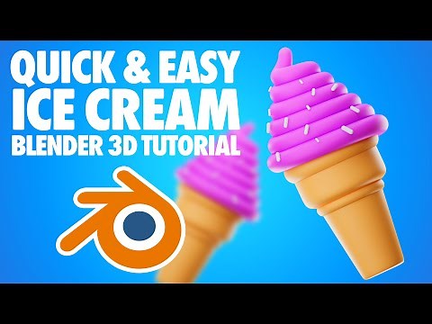 Blender 3D Ice Cream Modeling Tutorial - Quick and Easy - Blender 3D Tutorial