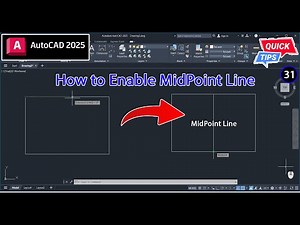 AutoCAD 2025 Tips & Trick CP.31 - How to Enable MidPoint Line