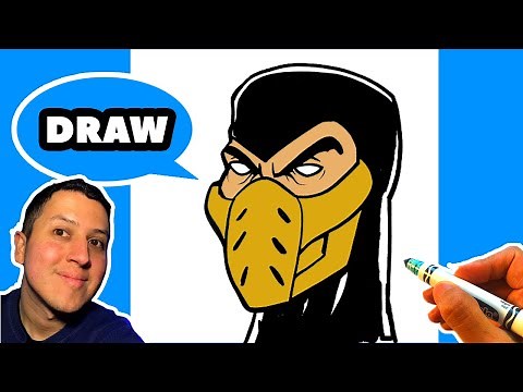 How to Draw Scorpion from Mortal Kombat - Easy Pictures to Draw
