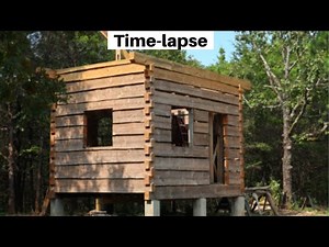 Time-lapse Dovetail Log Cabin Build (Ep 37) Through the Top Plates