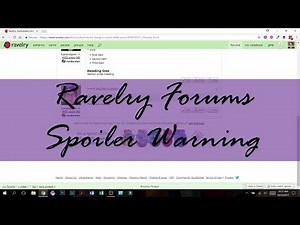 How to use the spoiler warning in a post on Ravelry