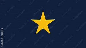 Election day animated illustration with a star animation