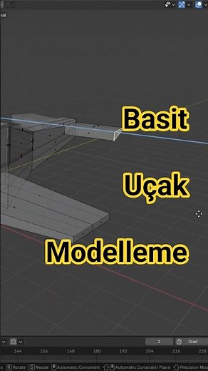 Basit Uçak Kuyruk Modelleme #blender
