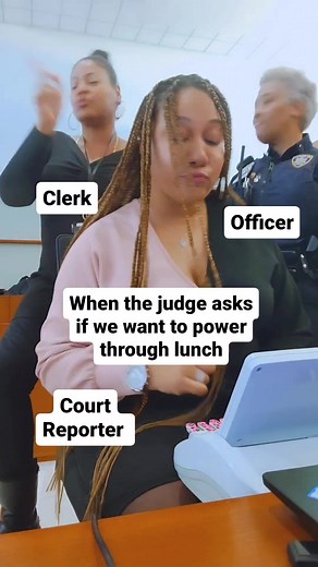 Nope... We respectfully decline, your Honor and definitely not on a Friday 😜🤣 I seriously adore my coworkers y'all.. say hello to some of my favorite clerks and officers (I have a few 💕💫) #stenofluencer #stenographer #spreadsteno #steno #courtreporter #captioner #certification #certs #courttest #speedtest #stenostudent #courtreportingstudent #clerk #officer #courtofficer #courthouse #lovemyjob #bxcc #lunchbreak #weloveourjudges #joke #criminalcourt #madamclerk #madamcourtreporter #officialco