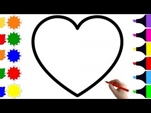 How To Draw a Love Heart with Mountain Sunrise | Easy Step By Step Tutorial | Artful Joyland