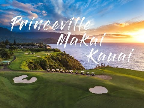 KAUAI HAWAII, DRONE FOOTAGE Princeville Makai Golf Course
