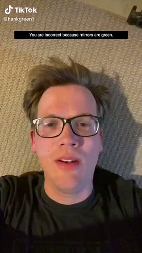 #stitch with @mrluxdaddy Not all mirrors are green, but almost all of the ones we use regularly are. #askhank