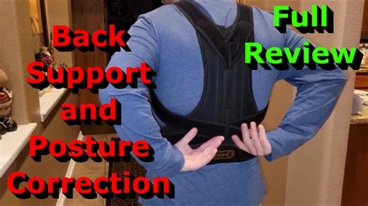 Watch Back Support Belt with Posture Corrector - Try On & Review on Amazon Live