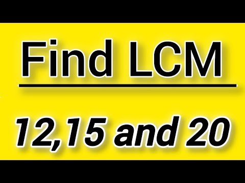 Find Lcm 12,15 and 20|| how to find lcm|| least common multiple