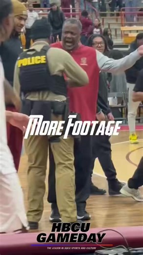 In a wild moment after Saturday night’s SIAC matchup, Tuskegee head coach Benjy Taylor was handcuffed and escorted off the court by police moments after his team’s 77–69 loss to rival Morehouse. FULL STORY in the comments: | HBCU Sports
